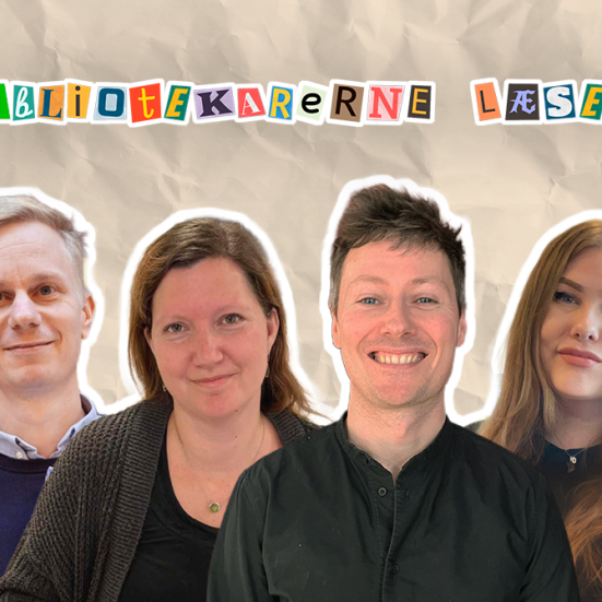 Bibliotekarerne Rasmus K., Hanna, Rasmus J. og Fie.