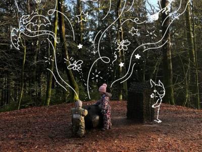 Grafik med magi fra Natureventyr.