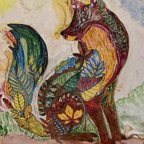 Maleri af Birgith S. Ibsen.