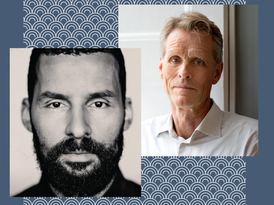 Tosidet portræt af Isam B og Bo Lidegaard