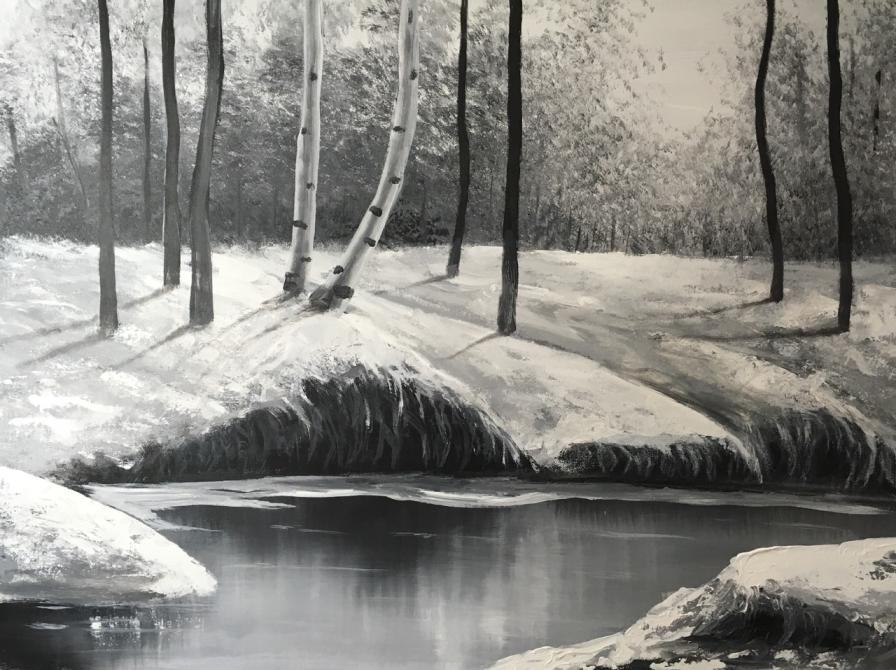 Maleri af Lone Edith Jørgensen.